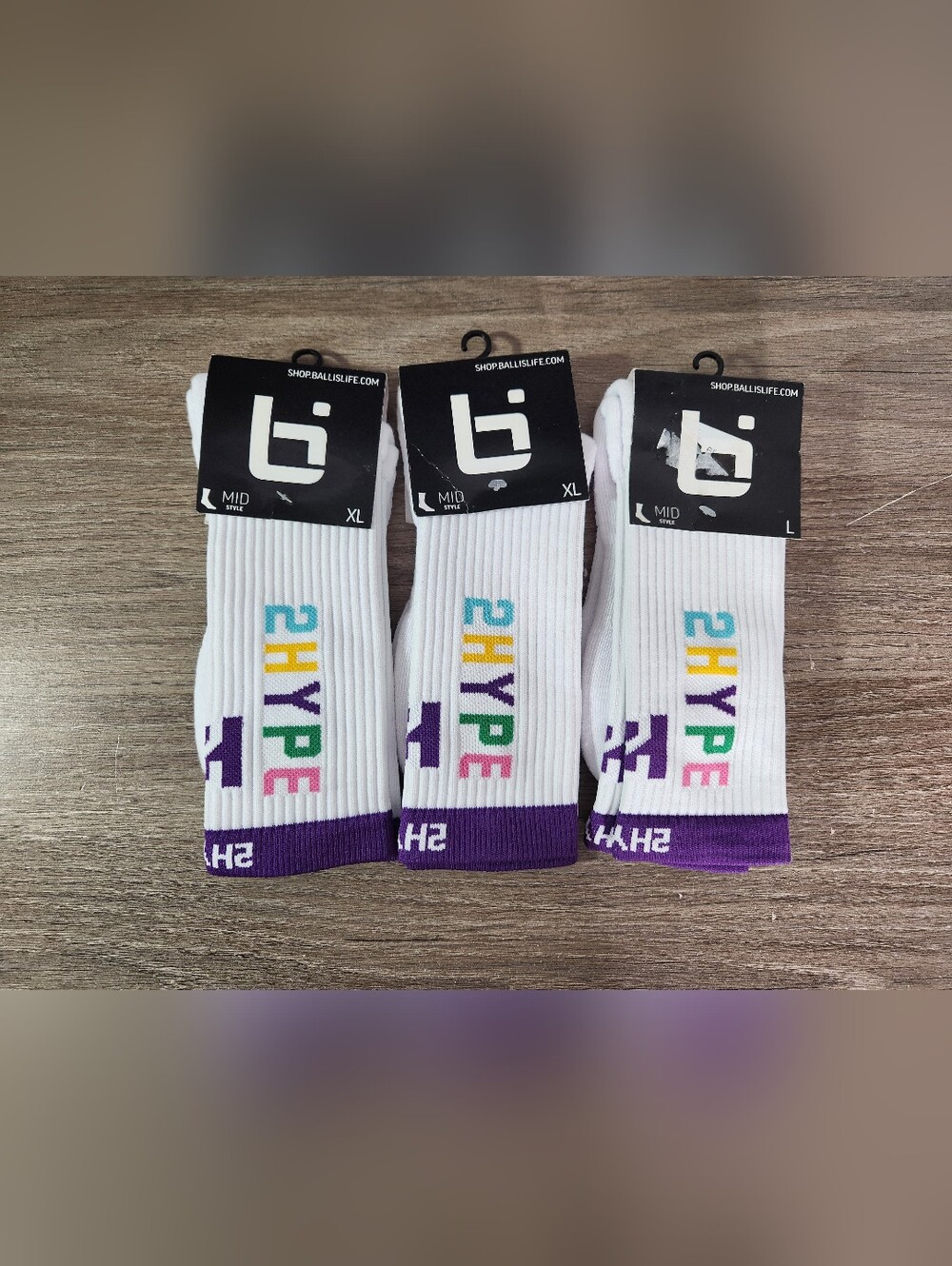 Ball is Life Basketball Crew Socks - Mid Style - 3 Pair - Size XL